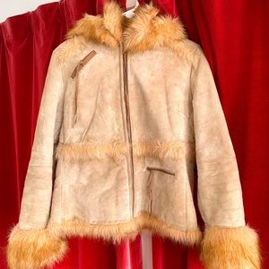 Xoxo Faux Fur Lined Leather Jacket - image 1